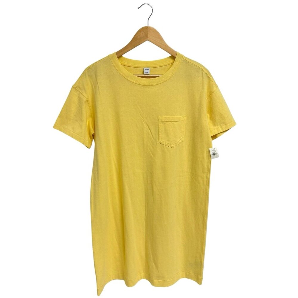 Old Navy women's shirt dress pullover yellow short sleeve size S